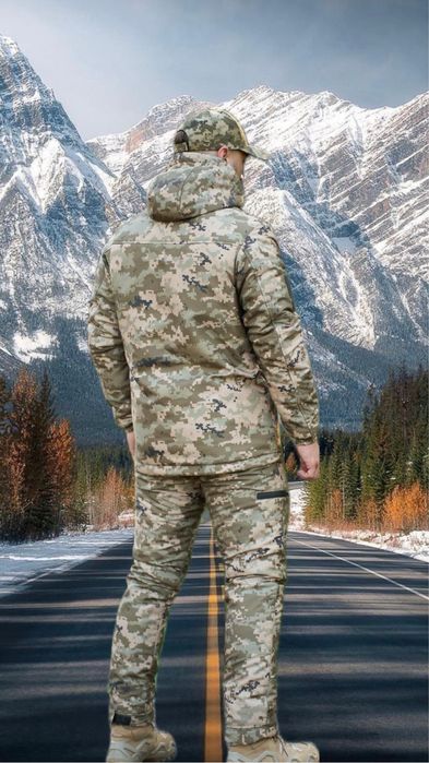 -30+0 Форма военная зимняя мультикам пиксель костюм тактический зимний