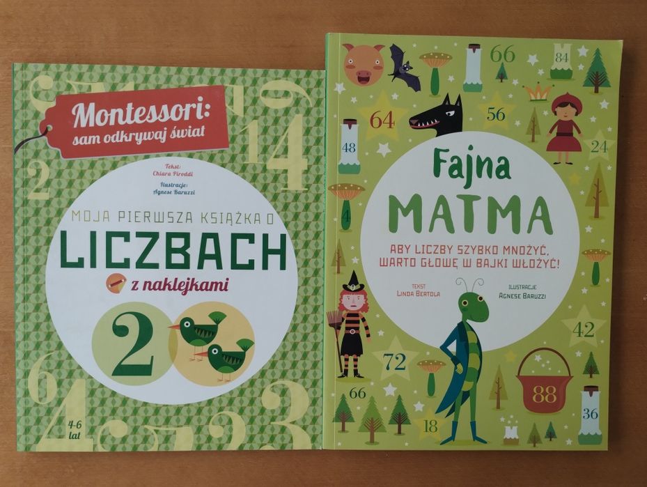 Montessori książki liczby matematyka