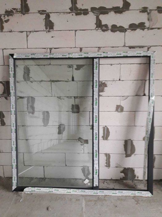 Окно металлопластиковое в ламинации размер 1,75х1,75