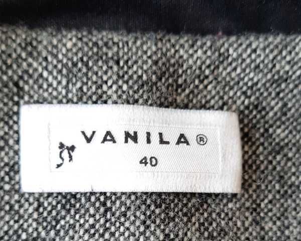 Żakiet marynarka wełna rozm. M/L melanż ciemnoszary - stan doskonały