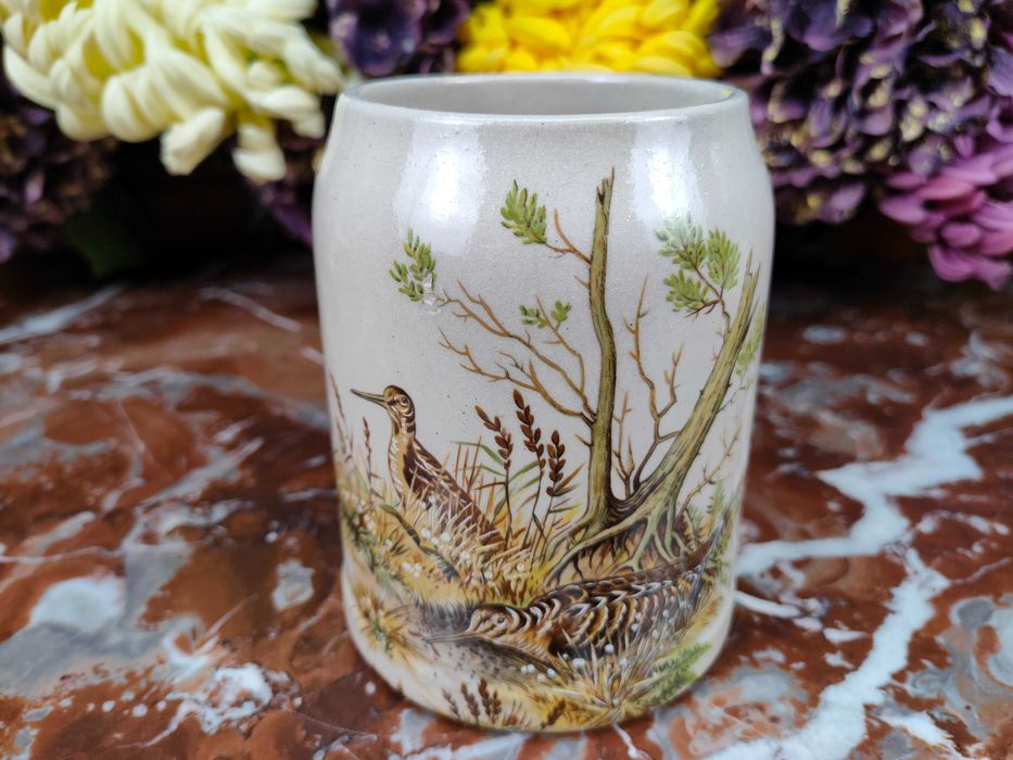 Ładny ceramiczny myśliwski kufel - Słonki - 0,5 L