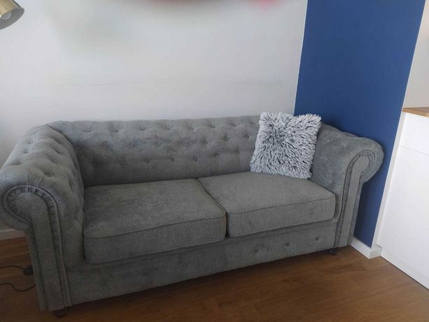Nowa pikowana 2 osobowa sofa z funkcją spania