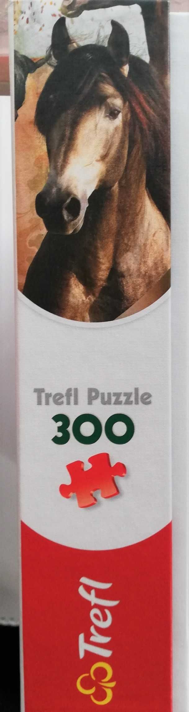 Puzzle 300 Trefl KONIE – j. nowe OKRĄGŁE 68 cm unikat