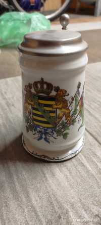 Kufel do piwa ceramiczny niemiecki kolekcjonerski
