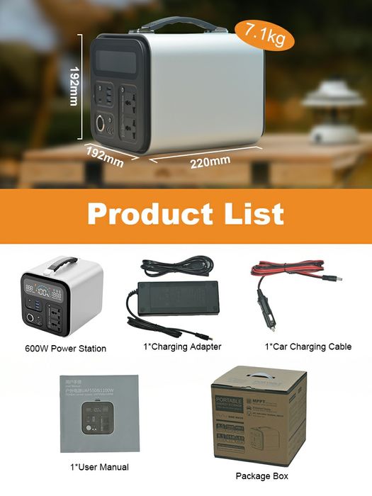 Зарядна станція CTOLITY UAF550, LiFePO4, 600W, 595Wh(186000mAh/3.2V)