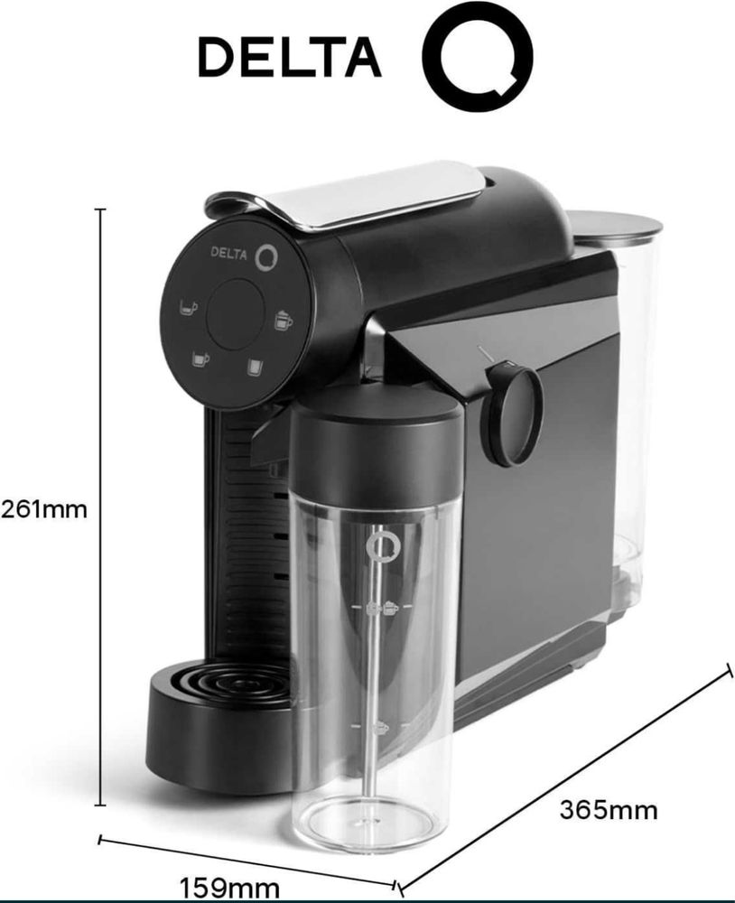 Капсульна кавоварка Delta Q MILKQOOL mini 20 бар, чорна