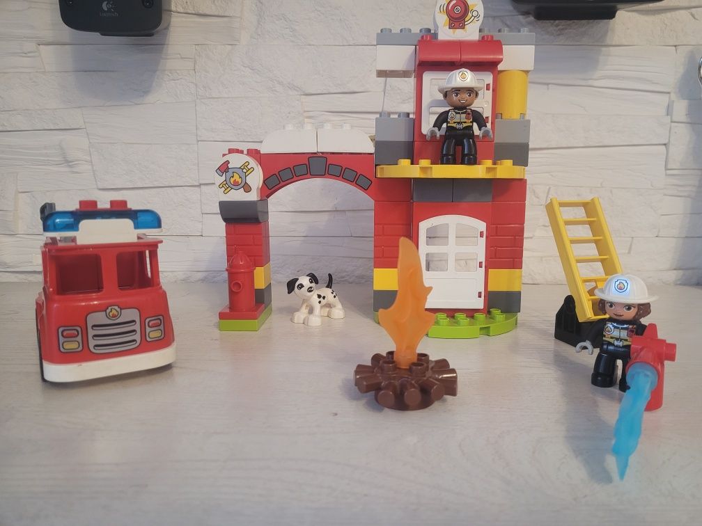 Lego duplo, straż pożarna straż remiza