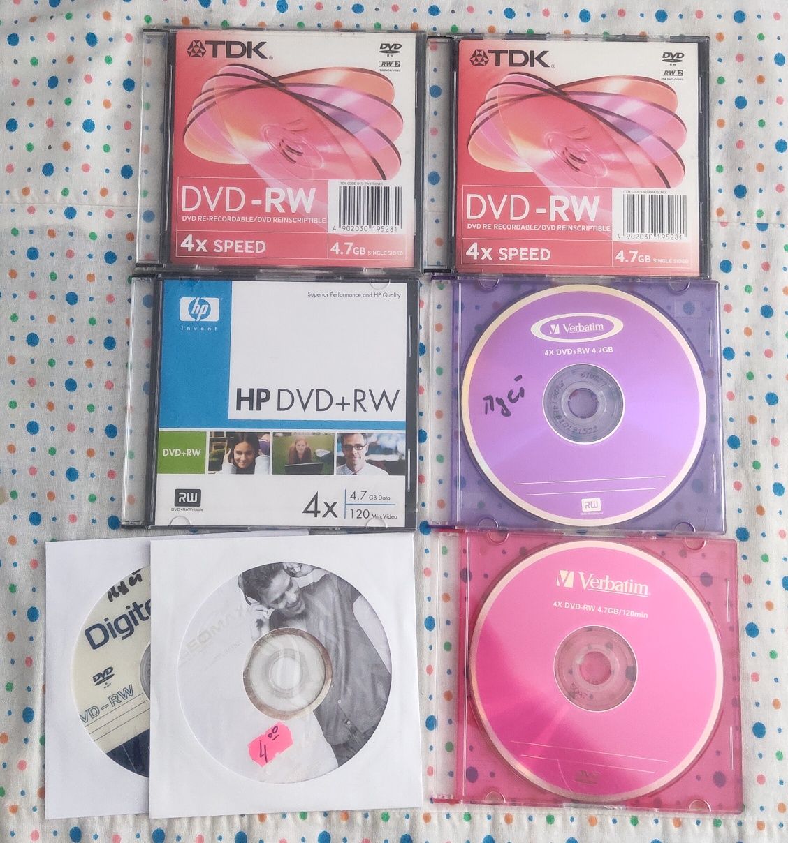 Диски DVD-RW лот