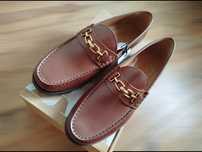Zara skóra naturalna mokasyny horsebit leather