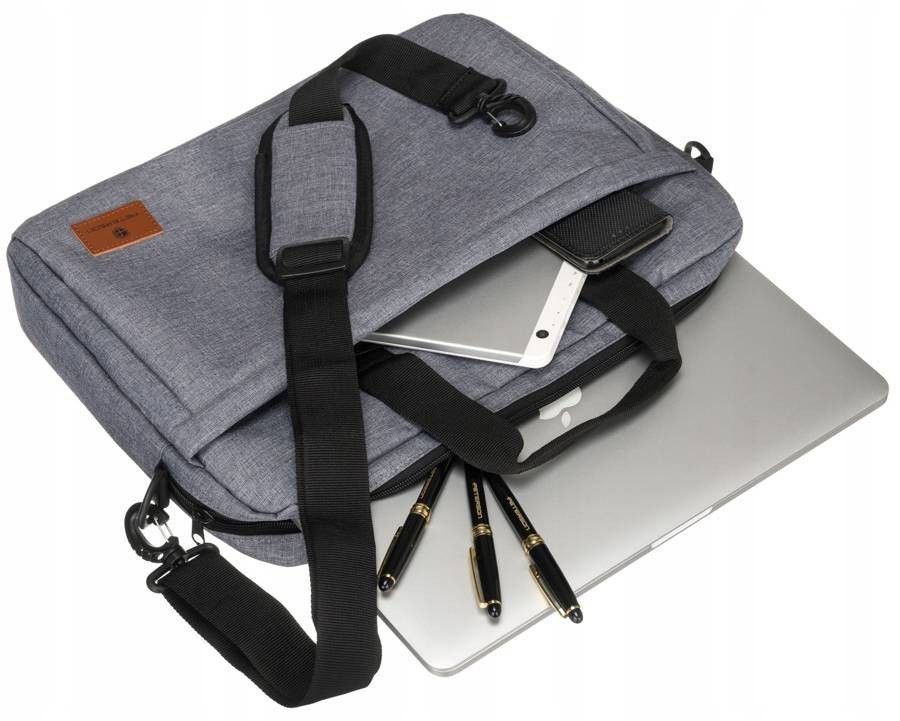 torba na laptopa z wytrzymałego poliestru - peterson