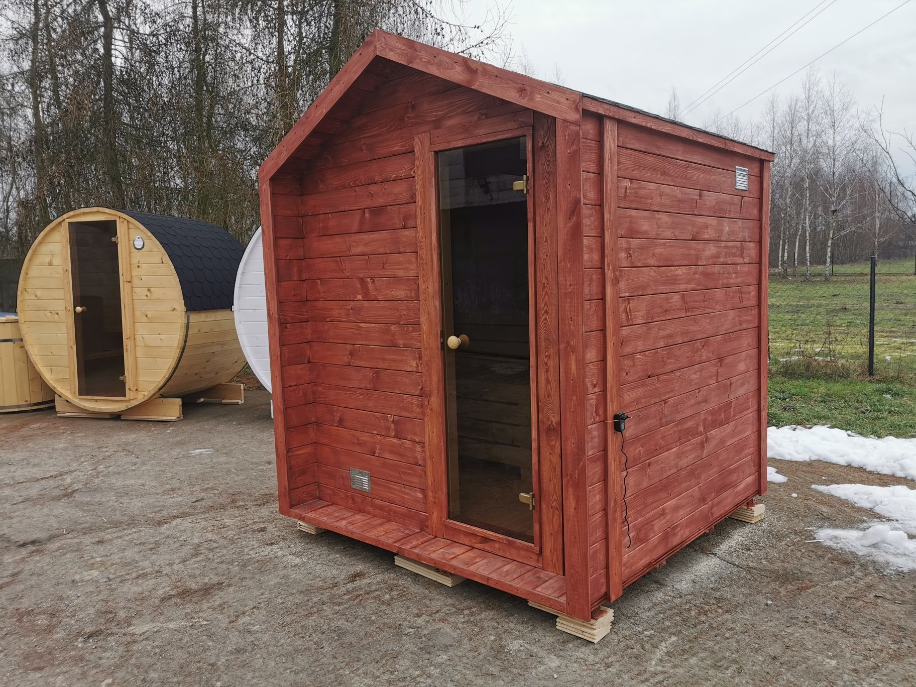 Sauna Ogrodowa 2 m x 2 m Cały komplet Piec Harvia Pc90 Raty Leasing