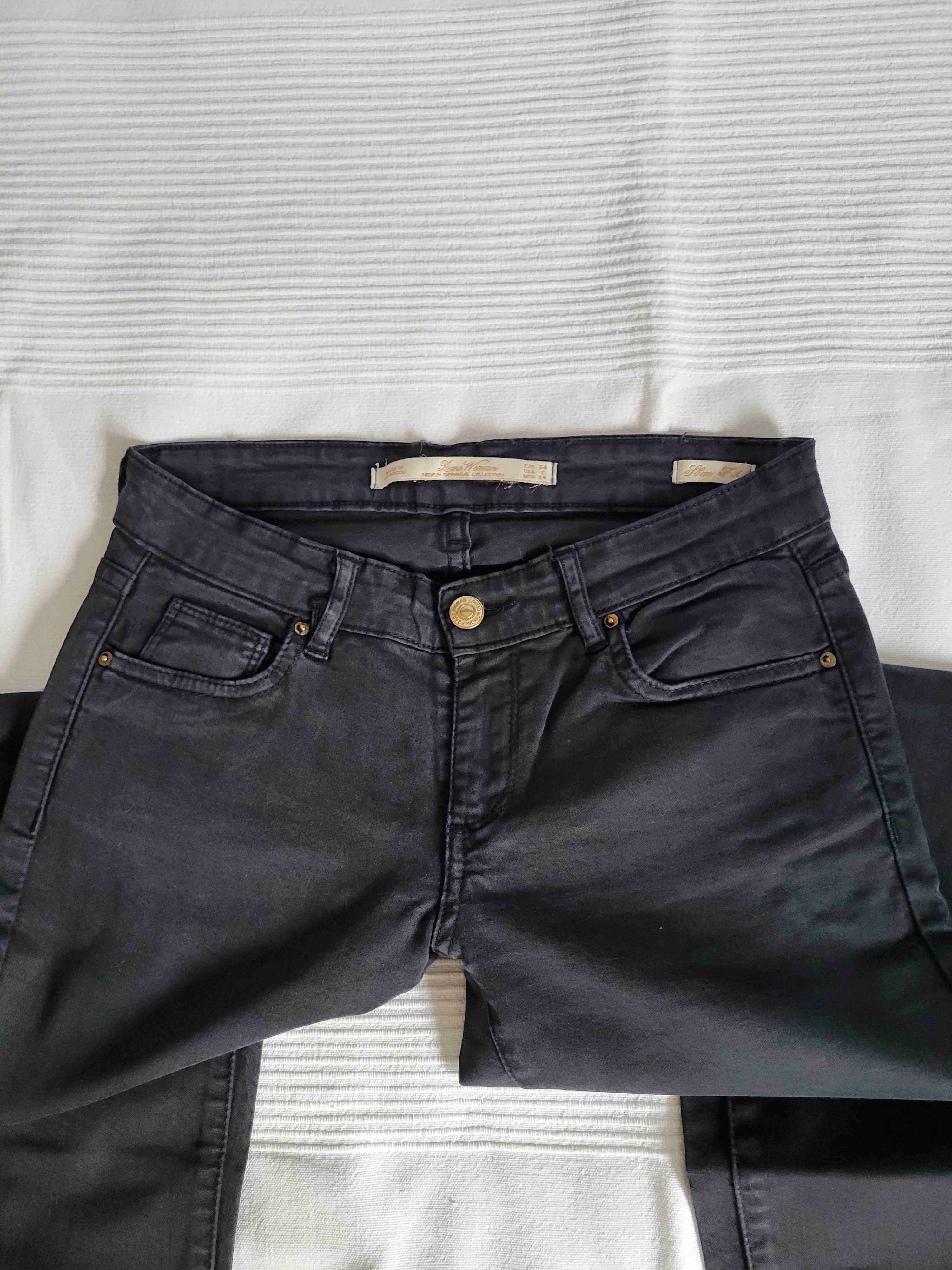 Zara jeansy spodnie r.34