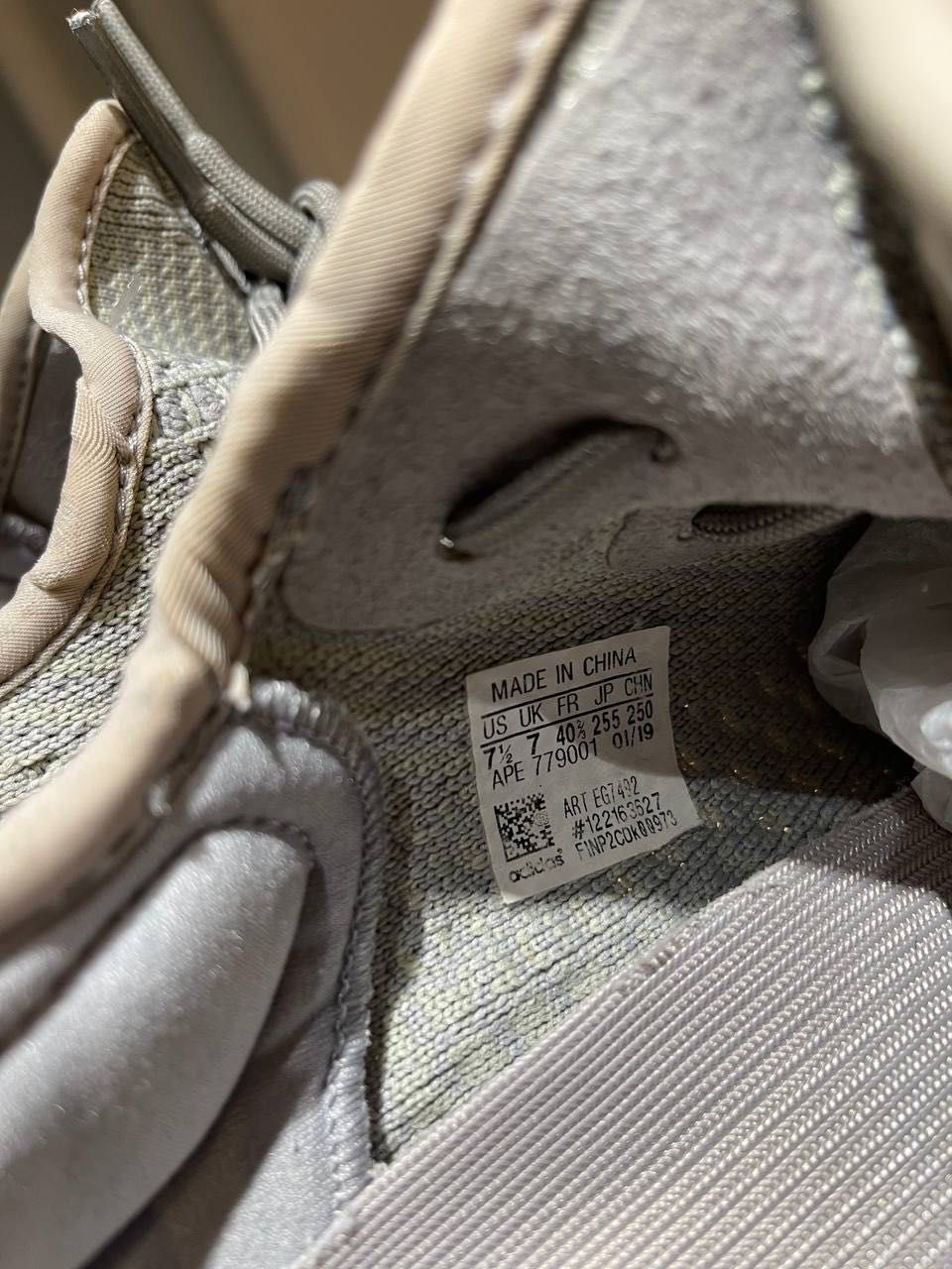 adidas Yeezy boost 350 v2 true form 40 2/3 white grey black