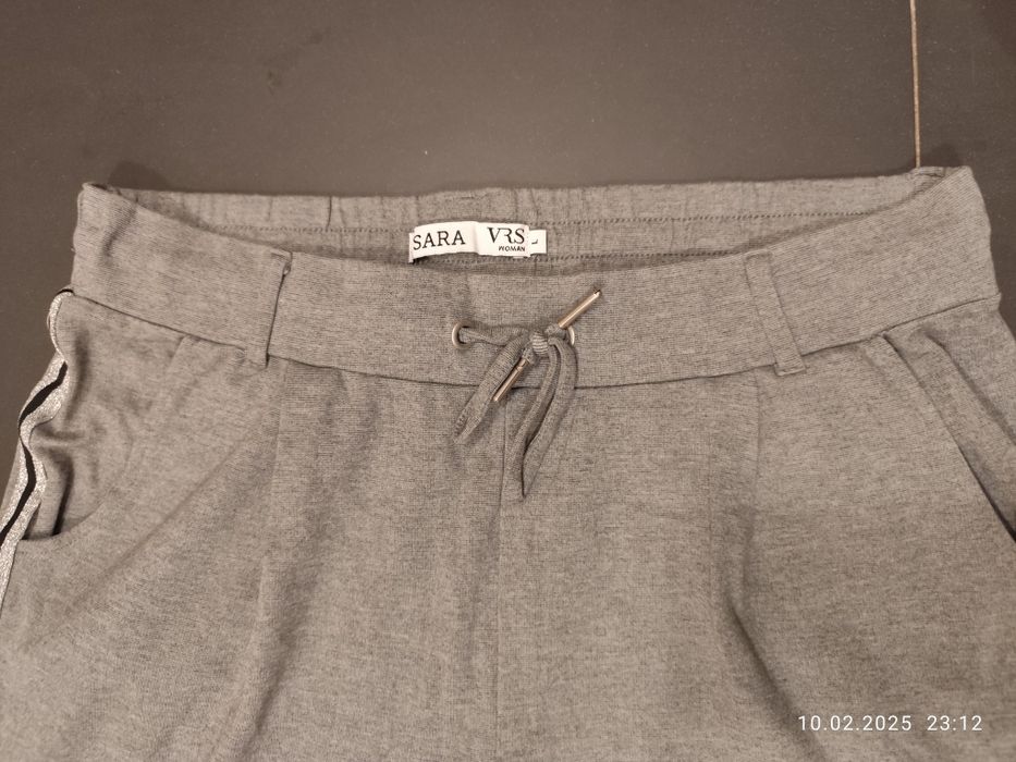 Dresy damskie Sara fashion Versace woman leginsy spodnie szare L