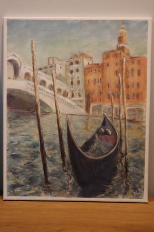 Obraz akrylowy na płótnie 40x50cm Venezia Ponte Rialto