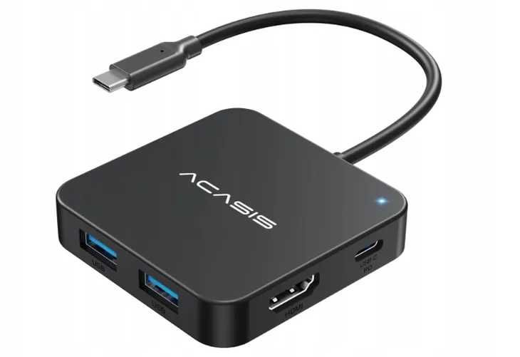 Adapter USB-C 6w1 ACASIS HDMI 4K, 100W PD czarny okazja