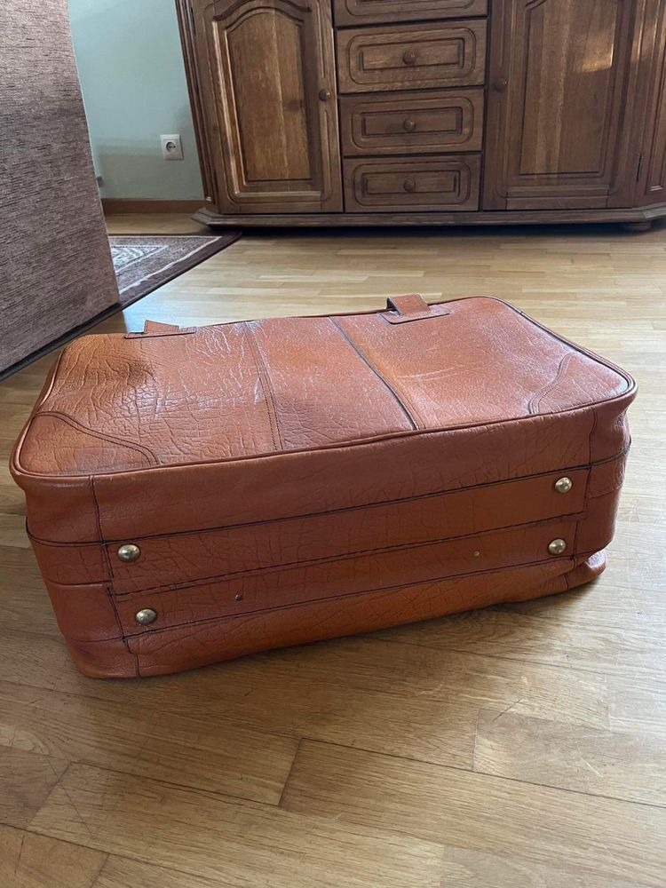 Skórzany neseser walizka vintage
