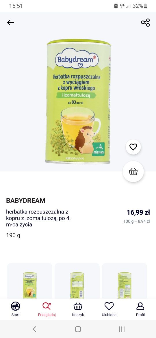 Herbatka dla niemowląt