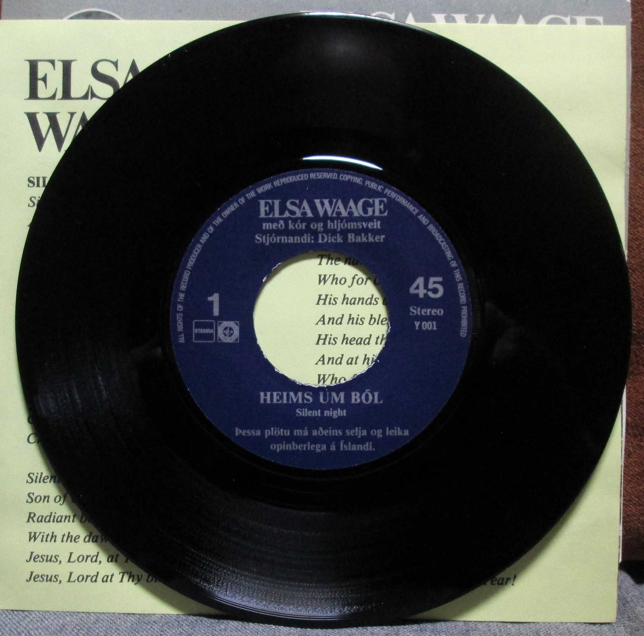 Vinil Elsa Waage, Heims Um Ból / Nýjárssálmur single 1977