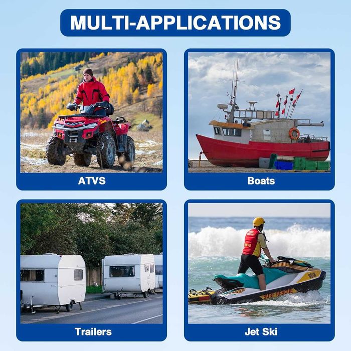 FreeTec ręczna wciągarka z niebieskim poliestrem 10 m 2500 lbs 1130kg