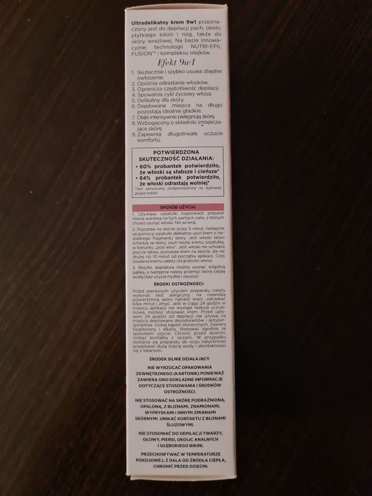 Krem do depilacji NOWY pachy, bikini, nogi do skóry wrażliwej