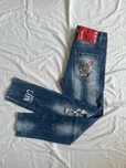 Dsquared2 jeansy Slim Fit z przetarciami i haftem - r. 44