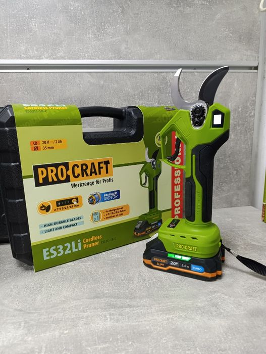 Акумуляторна пила Procraft PKA32Li+секатор Procraft ES32L- АКЦІЯ!