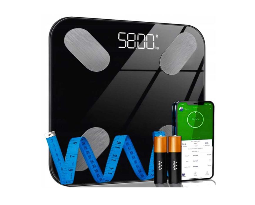 Promocja! Nowa waga łazienkowa analityczna slim 180kg Aplikacja