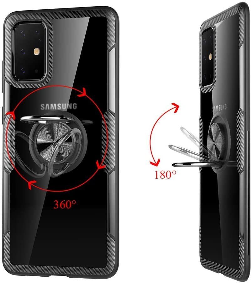 Pancerne Etui plus Ring do Samsung Galaxy S20 czarny + szkło