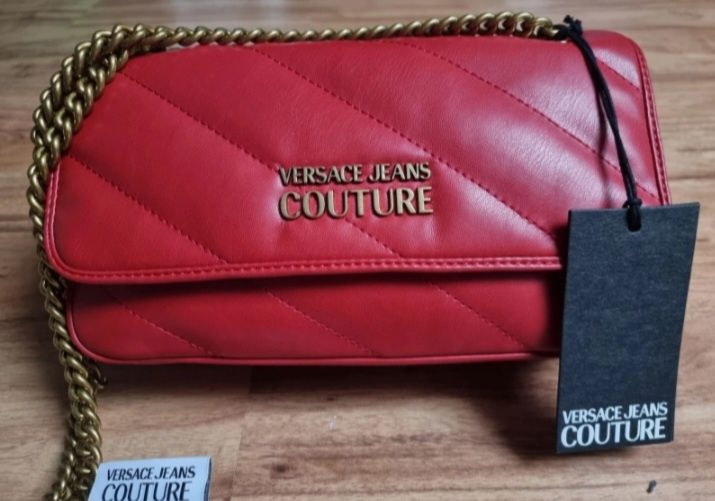 Torebka Versace Jens couture ciemno czerwona