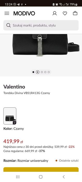 Nowa torebka Valentino — elegancka, funkcjonalna, z paskiem