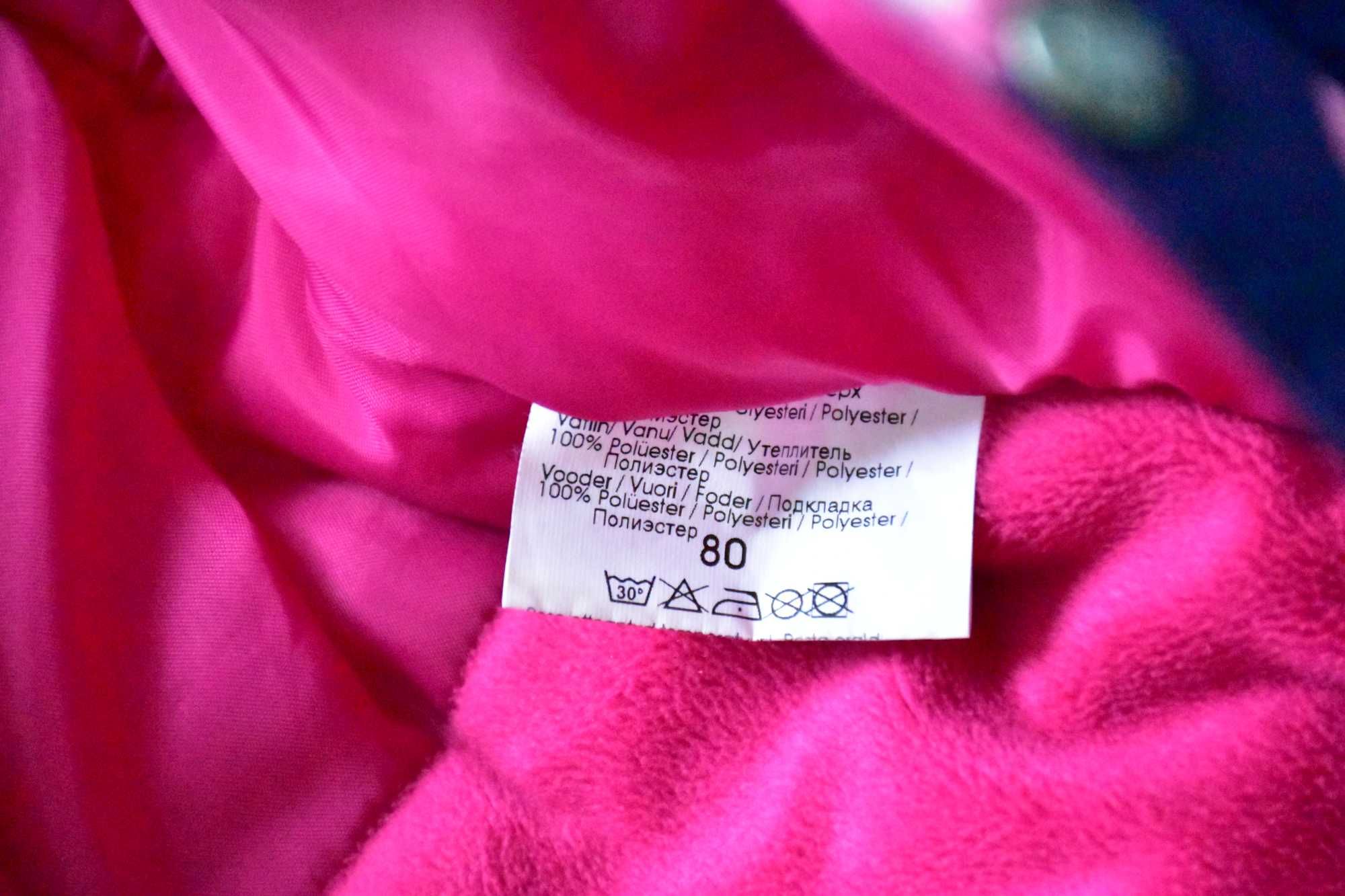 Kombinezon zimowy dziewczęcy z kapturem, Lenne r. 80