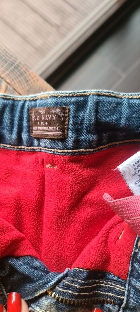 Spodnie jeans ocieplane polarem, chłopięce rozm. 98 Old Navy