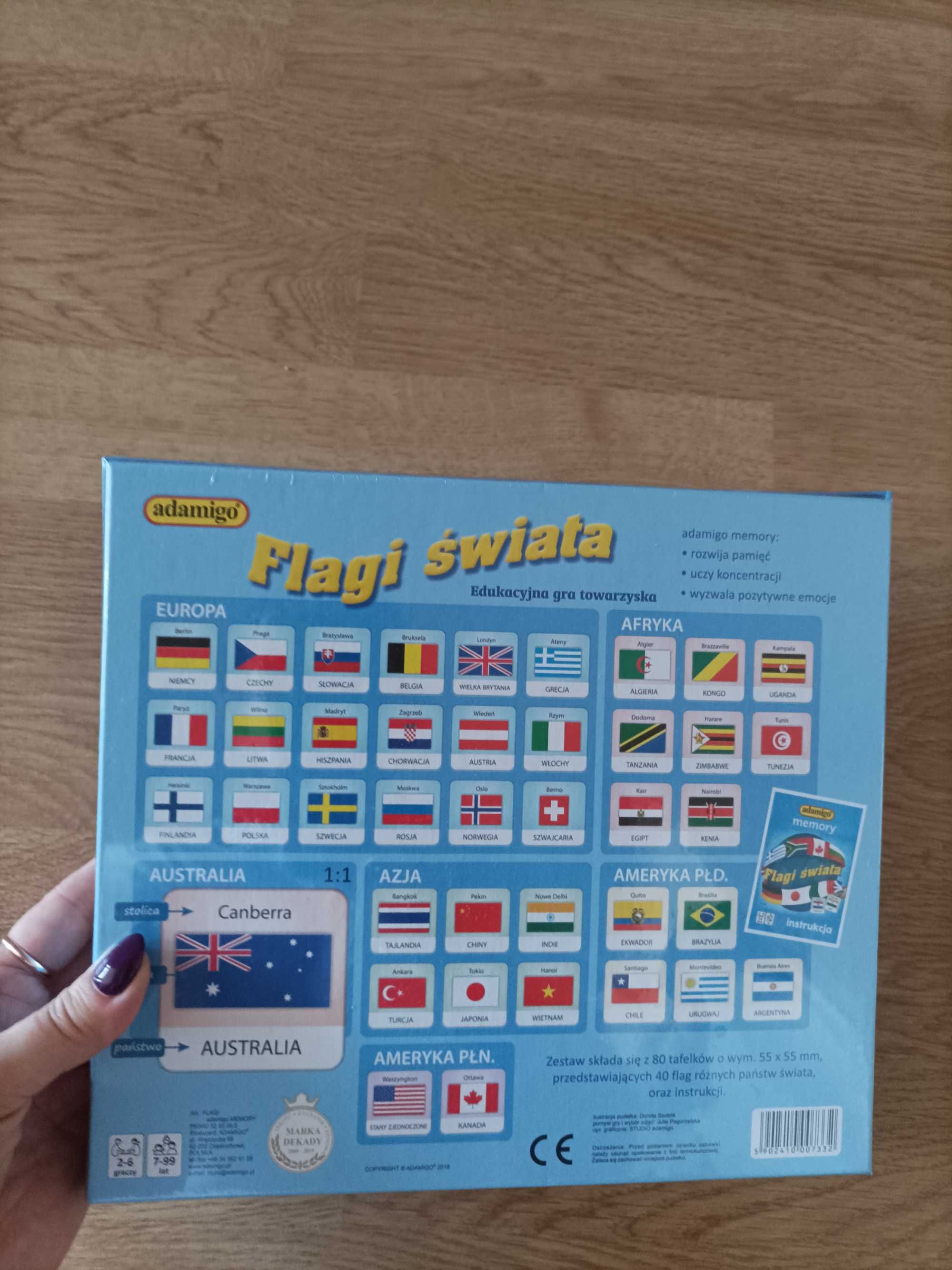 Sprzedam nowy zestaw Adamigo Memory - Flagi