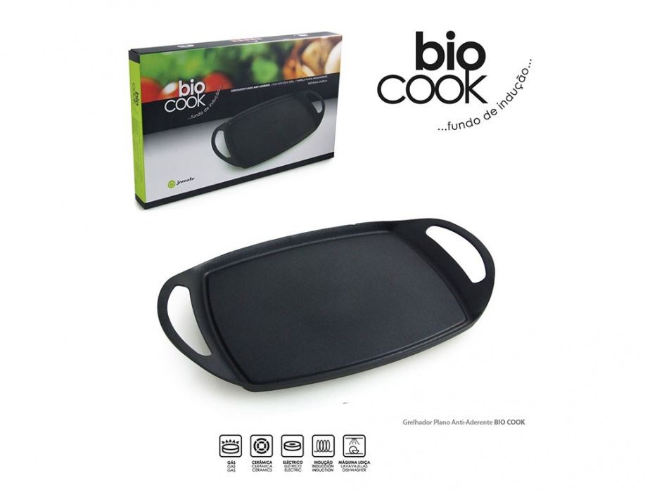 Grelhador Plano BioCook 47 x 29 cm- Cozinha Saudável