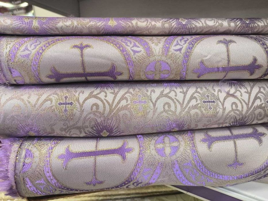 Тканина парча церковна, ткань парча церковная