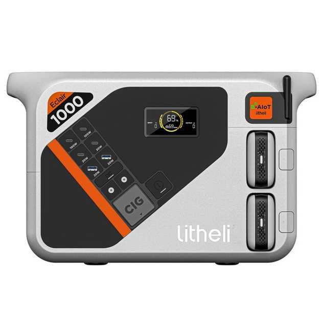 зарядна станція Litheli B1000 + 2 PB, LiFePO4 1069Wh, 1800Вт, Grey