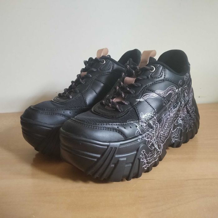 Buty na koturnie creepersy BERSHKA roz.eu-36