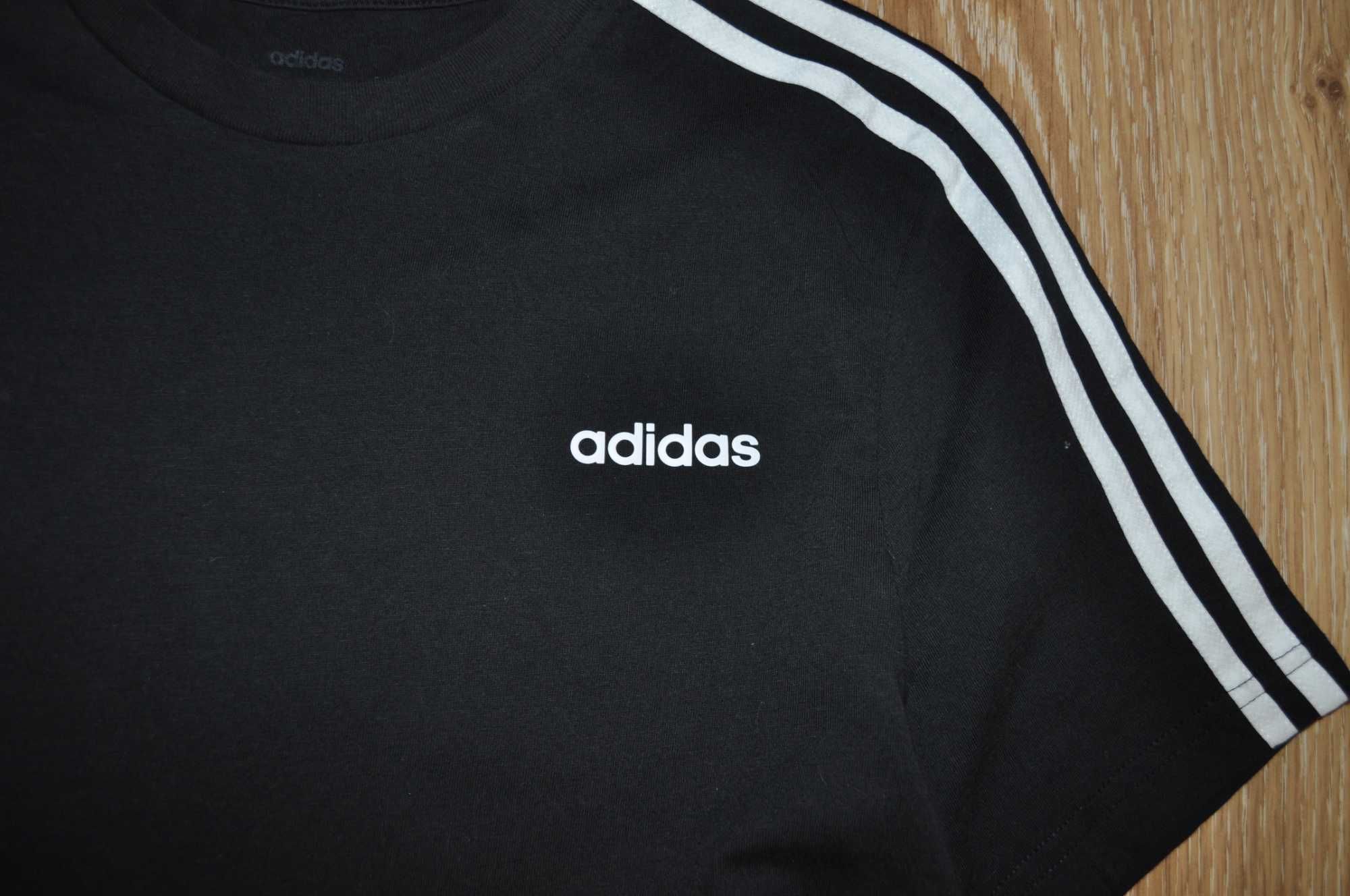 Чорна бавовняна футболка підлітку Adidas