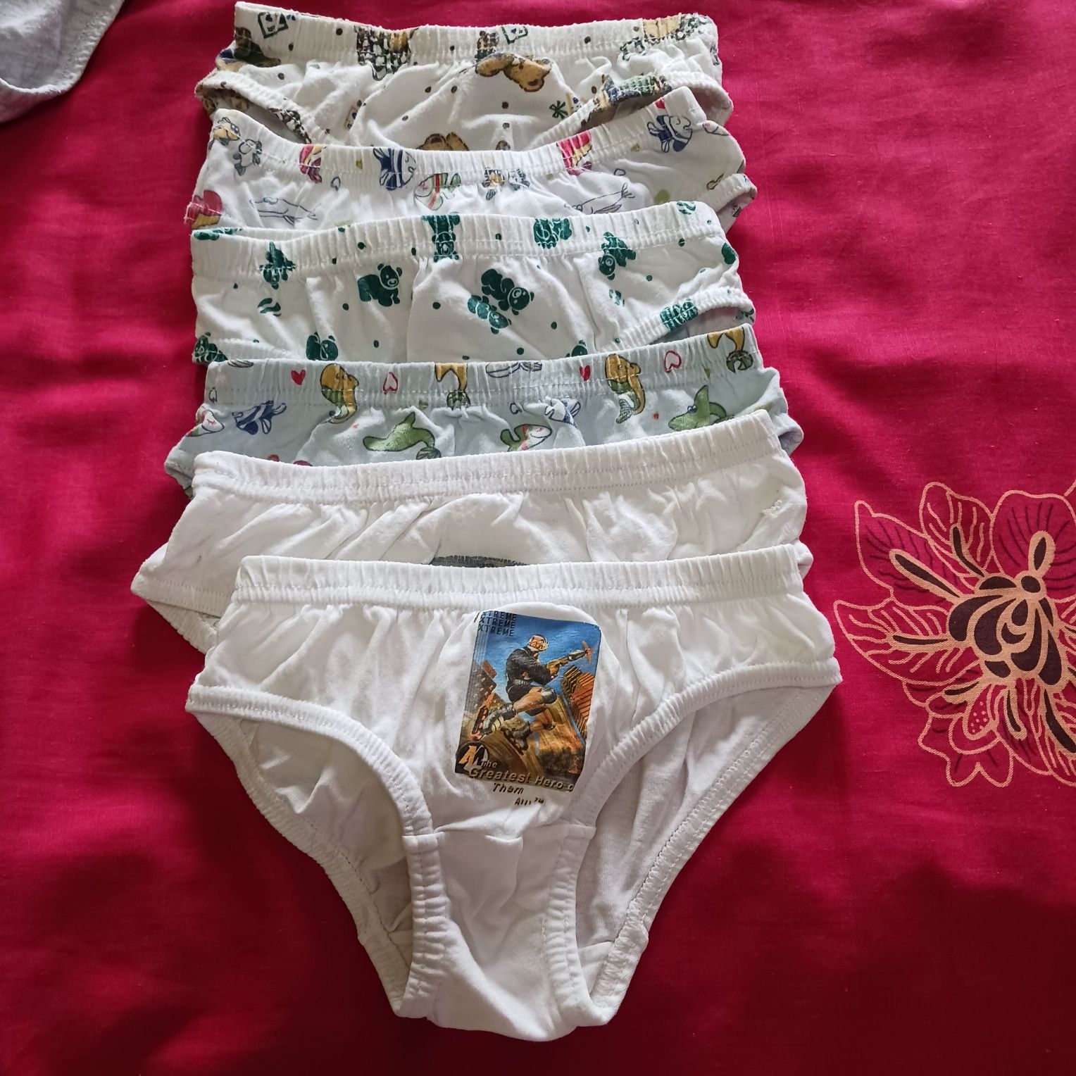Lote de 6 cuecas para menino. Tamanho 1.