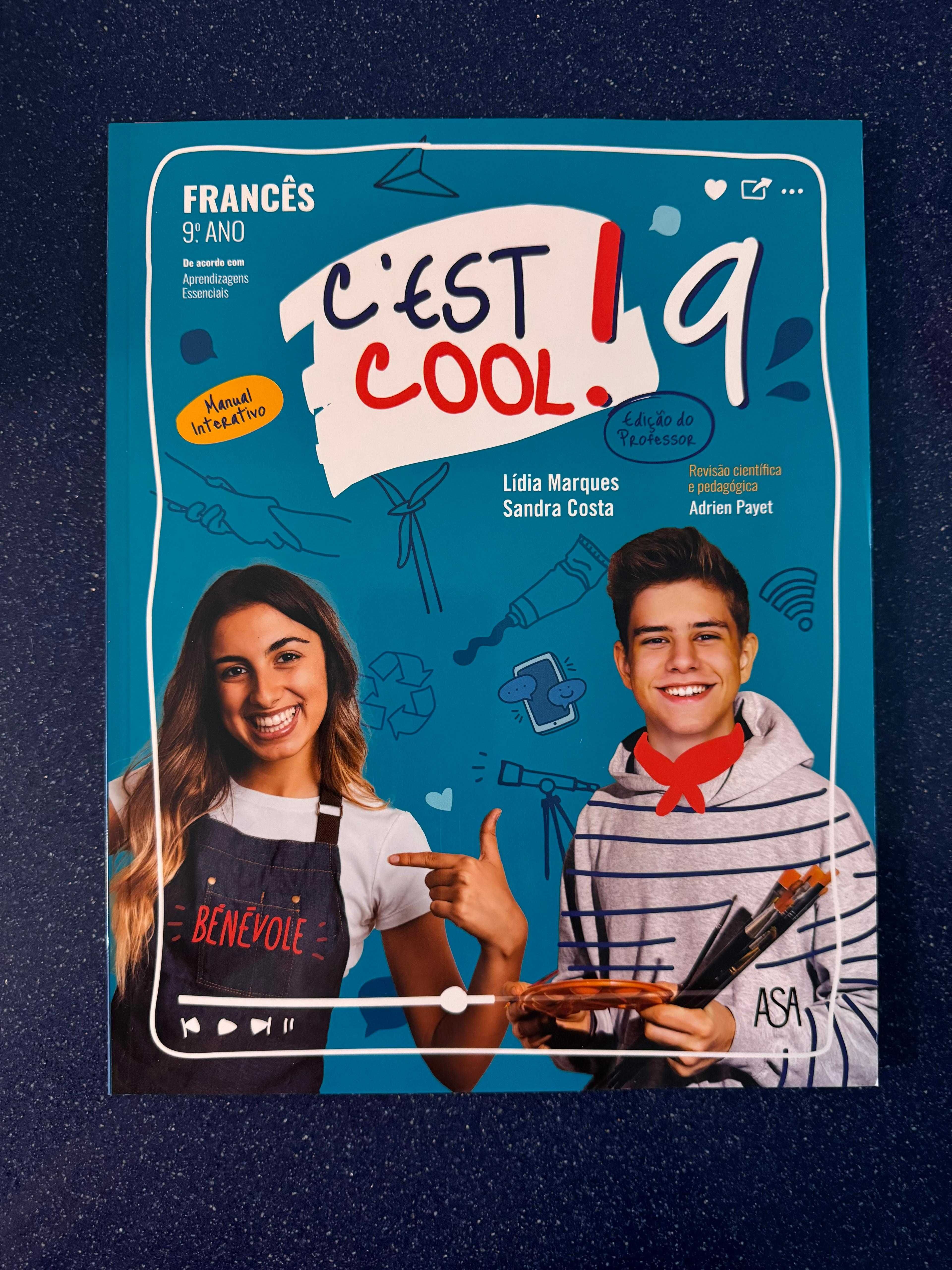 C'Est Cool ! Francês 9.º Ano ASA Editora Dossier de Professor NOVO