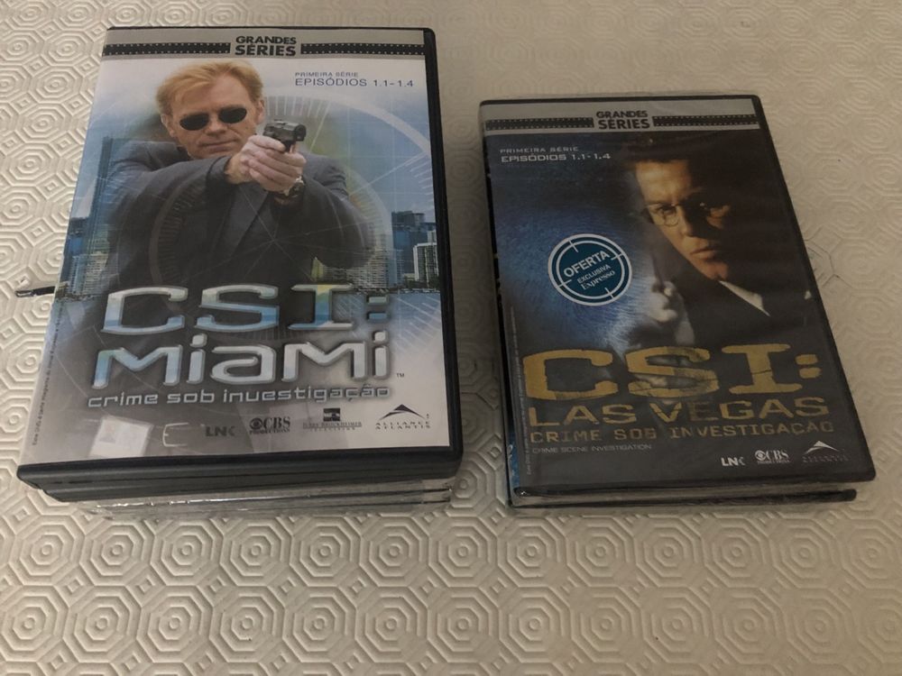 Coleção de 7 DVDs - CSI Miami + CSI Las Vegas