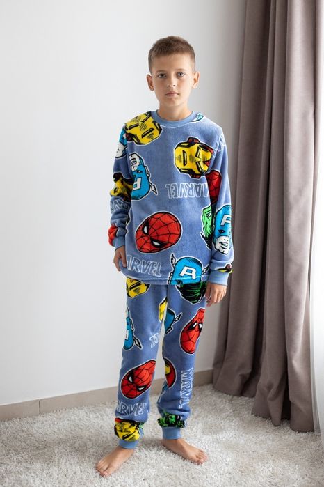 Махрова піжама дитяча, підліткова піжама махрова, піжама Бетмен,космос