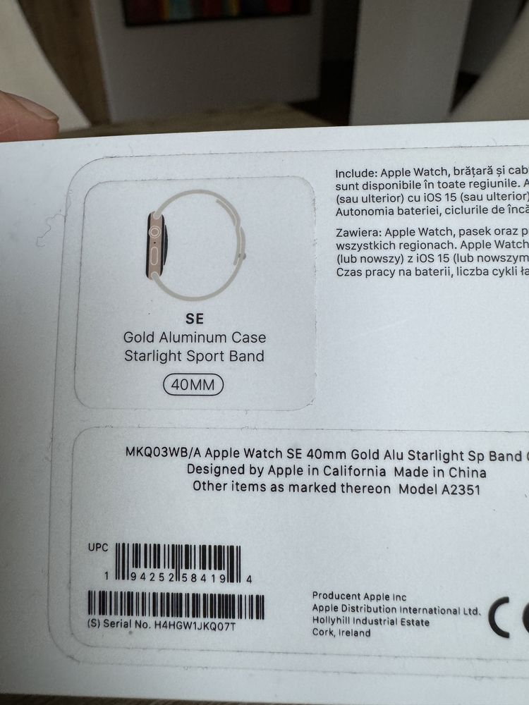 Apple Watch SE GPS 40mm rose gold