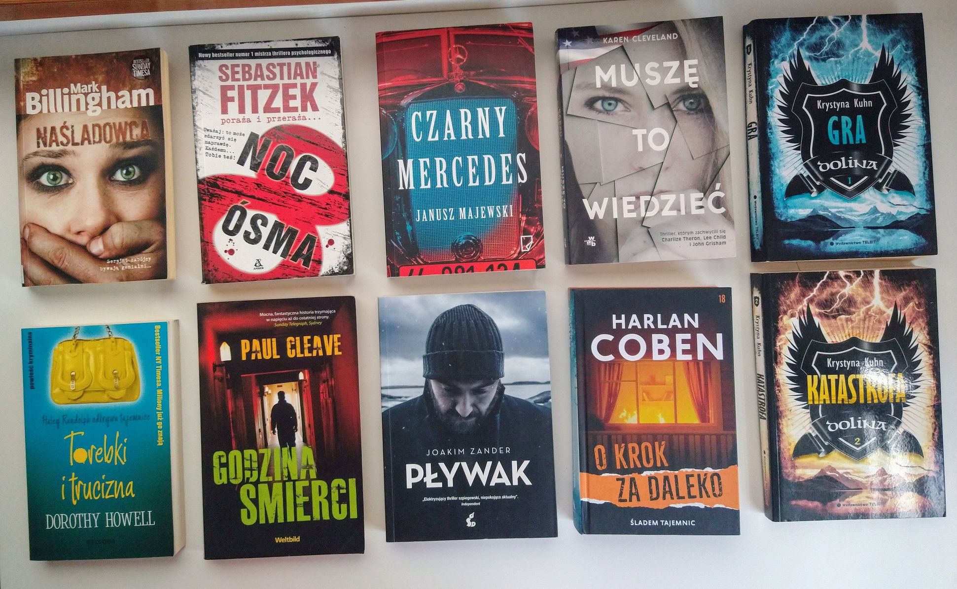 Książki różne, kryminały, thrillery