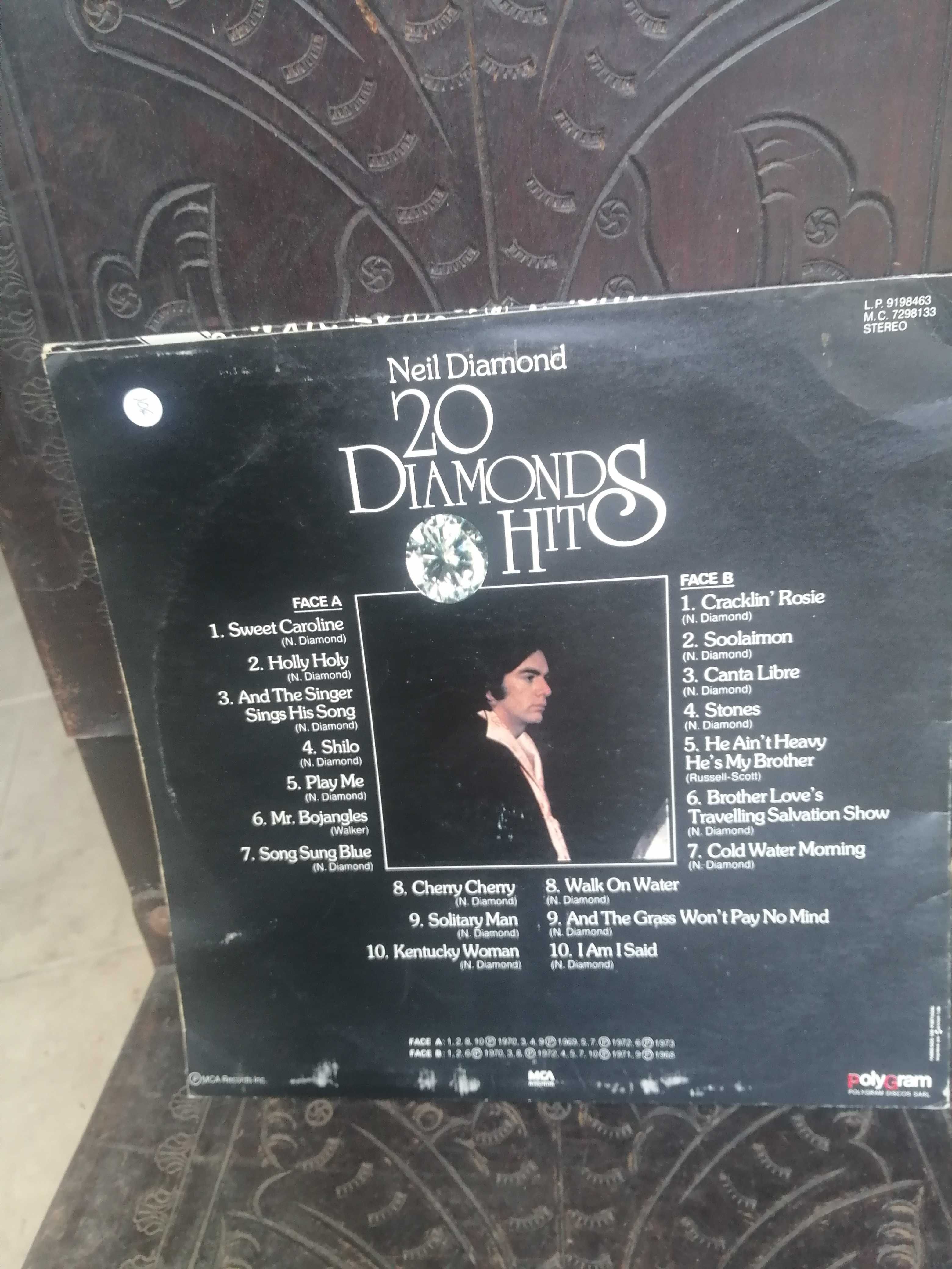 lp , neil diamond , 20 diamonds hits 1979