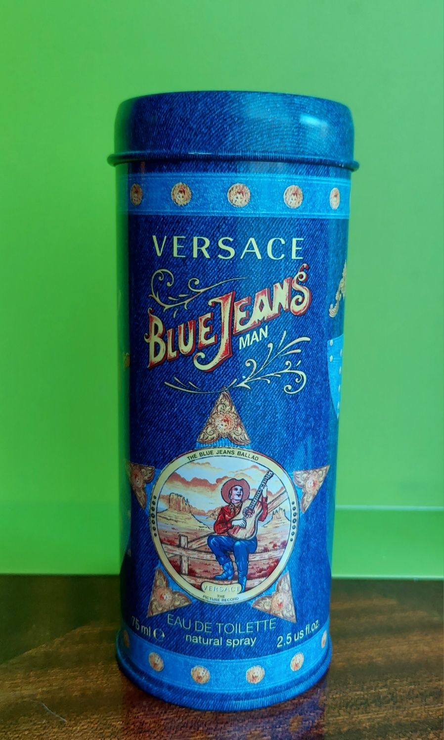 Puszka po perfumach Blue Jeans Versace