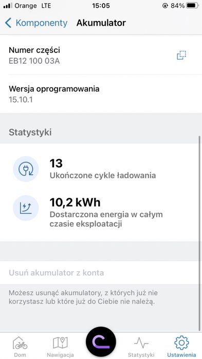 Bateria Bosch Powertube 750 Wh pozioma 13 cykli