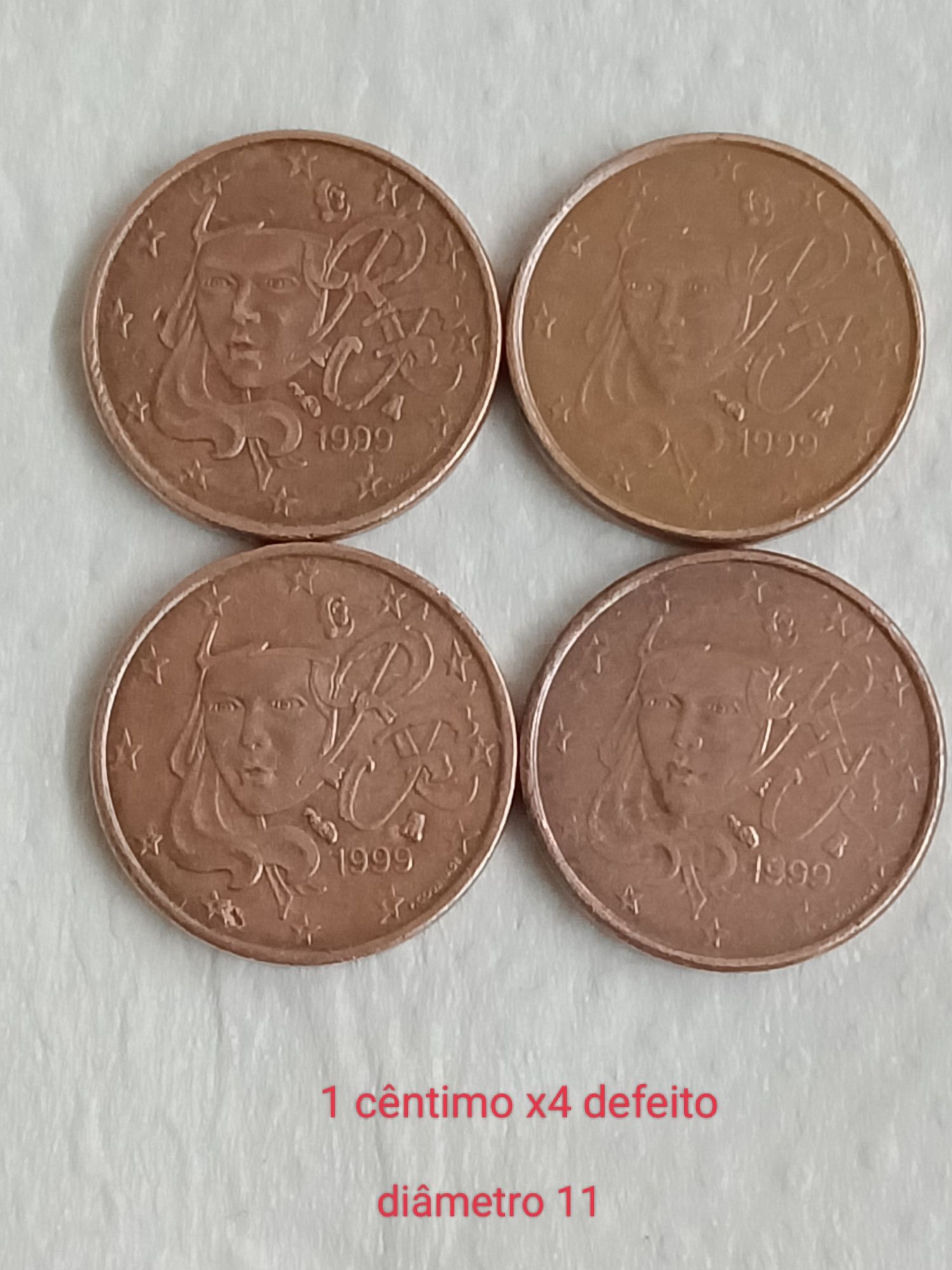 Moedas raras com defeitos