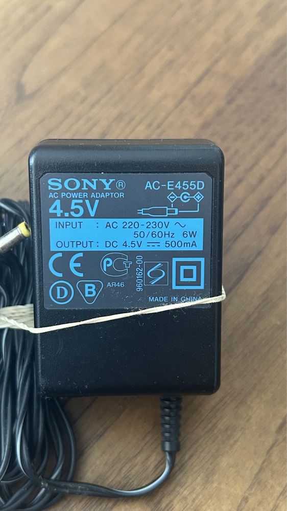 Carregadores 6V 9V e 4.5V SONY Transformadores Minidisc Discman